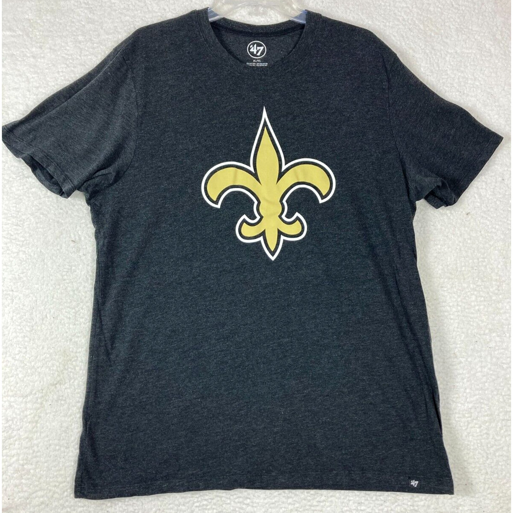 47' New Orleans Saints Football Men's Short Sleeve Charcoal Gray T-Shirt XL